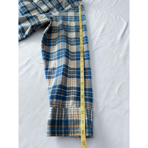 LL Bean Signature Heavy Flannel Men's XXL Button Up Slim Fit Plaid Chest Pockets - Picture 8 of 9